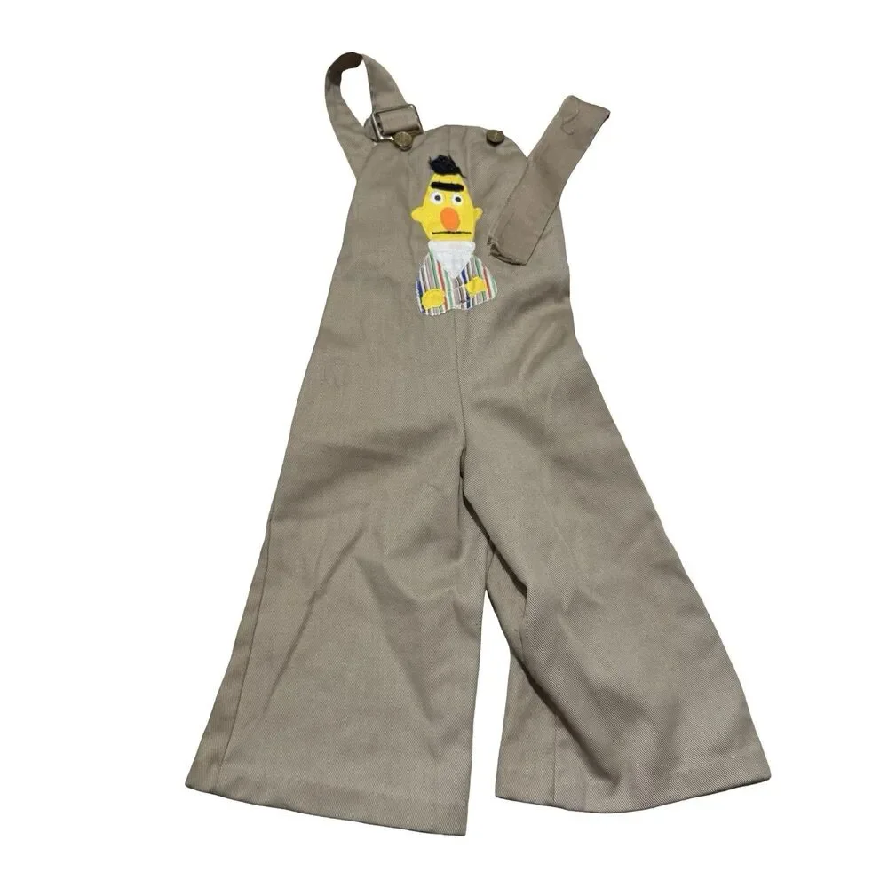 Vintage Sesame Street Bundle Bert Overalls Big Bird One Piece Socks 70s 80s